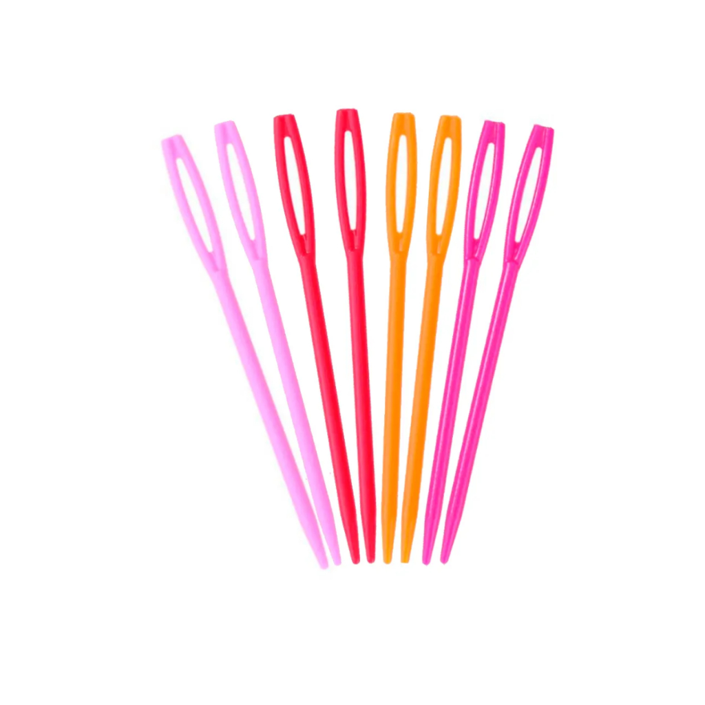 Agulhas Plásticas Coloridas para Costura Agulhas Tapeceiro Plásticas Bordado