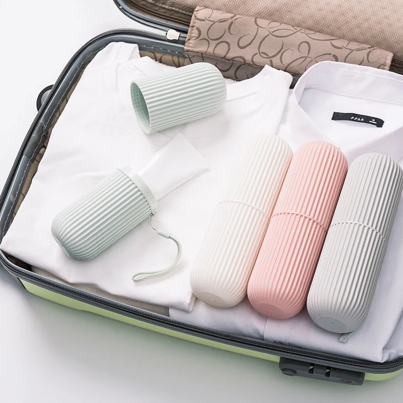 Estojo Porta Escovas De Dente E Creme Dental Portátil Viagem Bolsa Escola