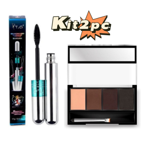 KIT Máscara para cílios a prova d'água T&G Tango RÍMEL 4D + Sombra Para Sobrancelhas Ruby Rose HB9354 em Oferta na Shopee