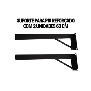 Suporte para Pia Parafusar Grapa Super Reforçado mão francesa 60cm 2 Un Granito- preto em Oferta na Shopee
