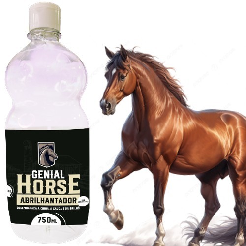Abrilhantador Para Pêlos Crina e Cauda De Cavalo Equinos Bovinos 750ml- Genial Horse em Oferta na Shopee