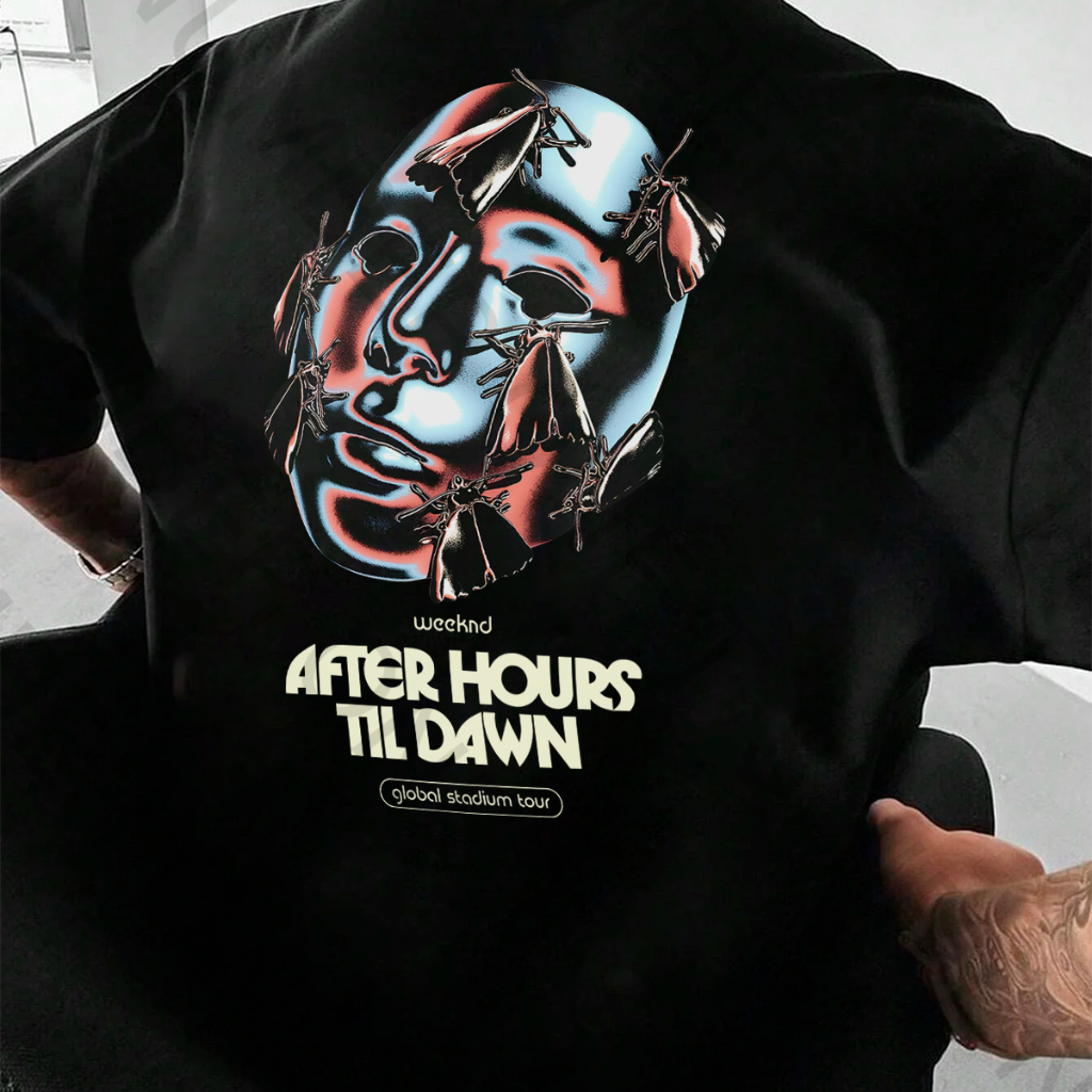 Camsieta OVERSIZED e Basica The Weeknd After Hours Til Dawn World Tour Unissex em Oferta na Shopee