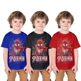 Camiseta Infantil Homem Aranha Manga Curta 100% Algodão em Oferta na Shopee