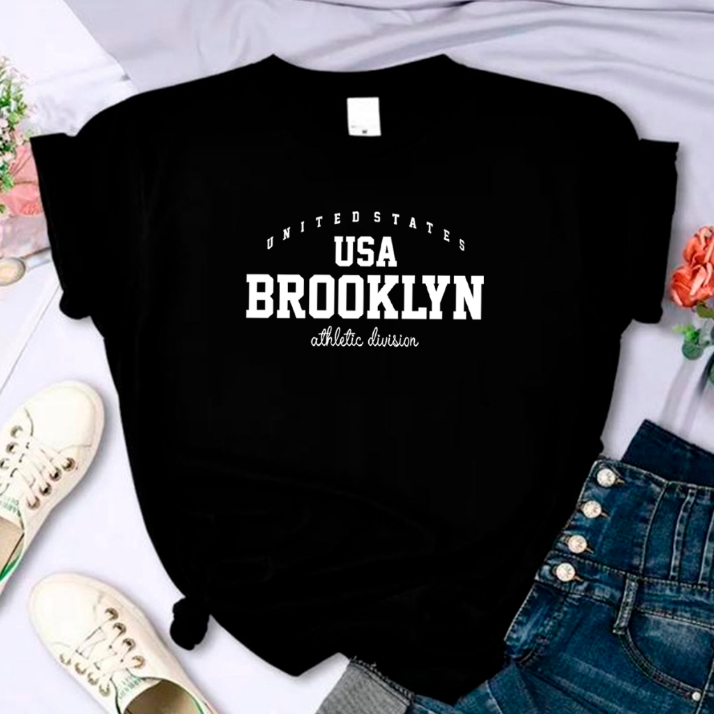 T-Shirt Camiseta USA Brooklyn Algodão