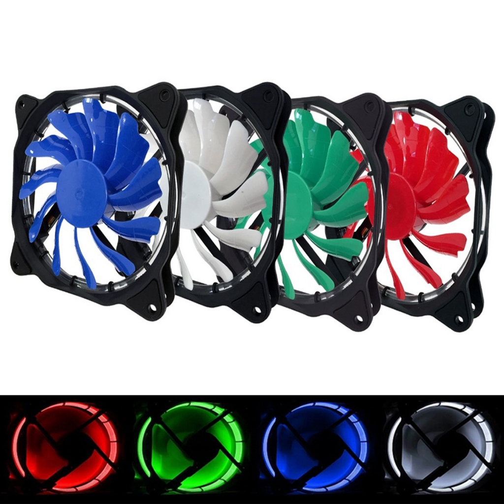 Cooler Fan Led 120x120x25 Ventoinha para Gabinete PC Desktop Computador 12cm  Dex DX12F
