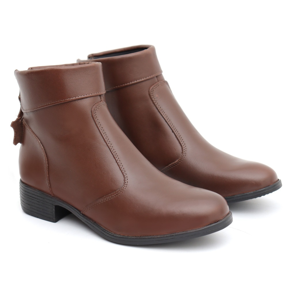 Bota Feminina em Couro Legitimo Confortavel Casual