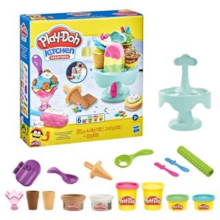 Massinha Play Doh Carrossel de Sorvetes - Hasbro F5332 em Oferta na Shopee