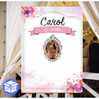 Quadro Decorativo Placa Assinaturas Fotos Aniversario Personalizado Mdf Digital 15 Anos em Oferta na Shopee