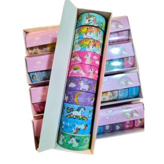 Kit 10 Pcs Washi Tapes Unicórnio - Papelaria Fofa em Oferta na Shopee