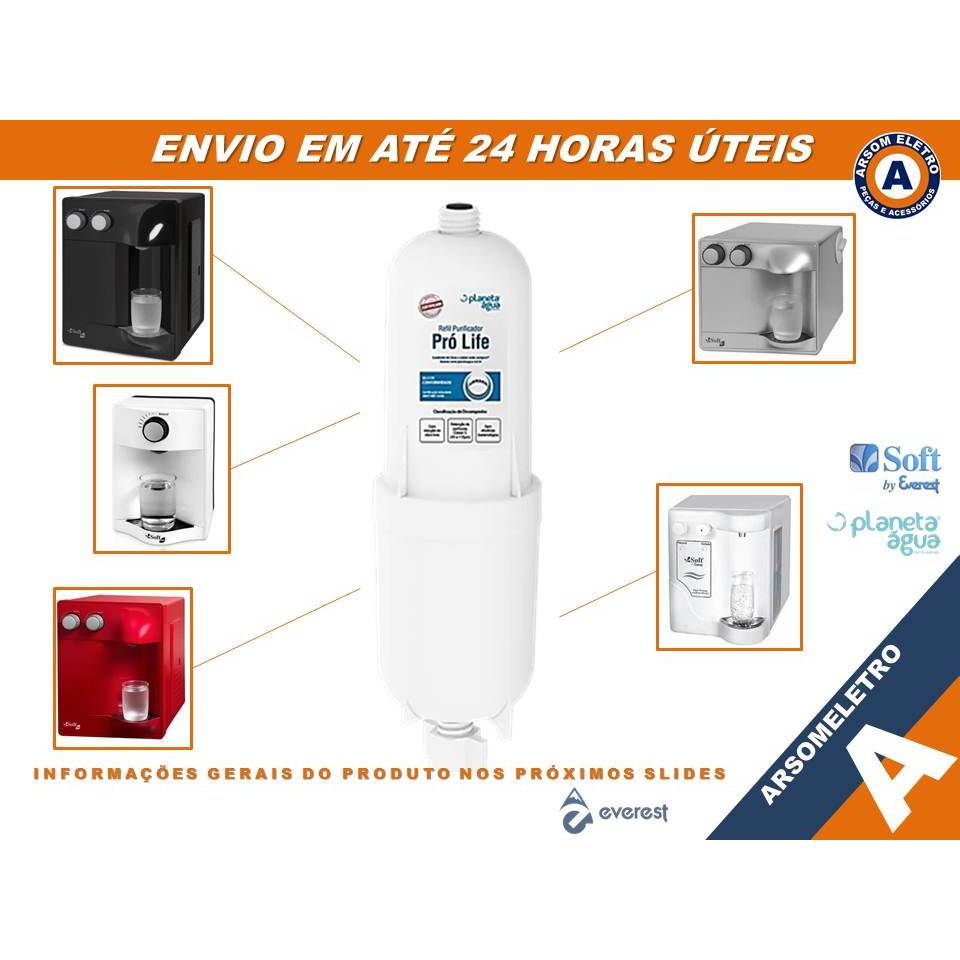 Refil Filtro Vela Purificador de Água Soft Everest -Star-Fit-Baby Compatível Planeta Água - ProLife