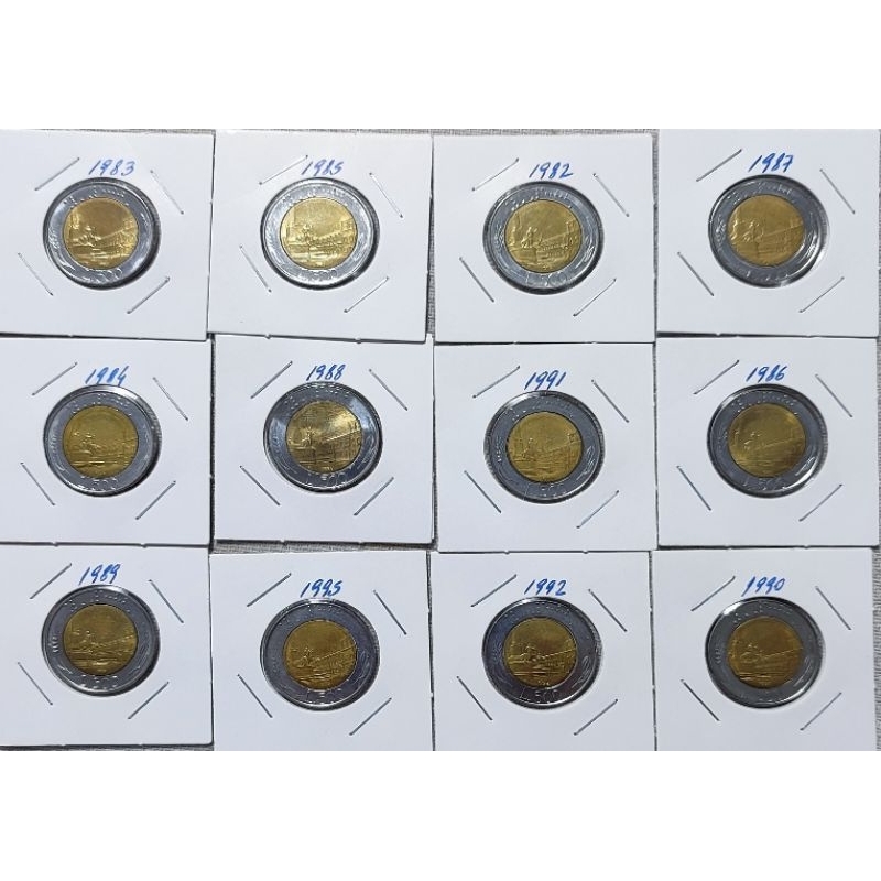 Moeda italia 500 liras set c 12 pecas