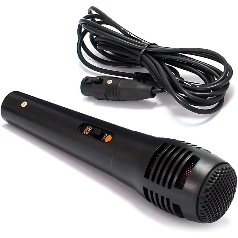 Microfone Com Fio Profissional Karaoke Caixa de Som Igreja Palestra Cantar Show Cabo Ponto Entrega