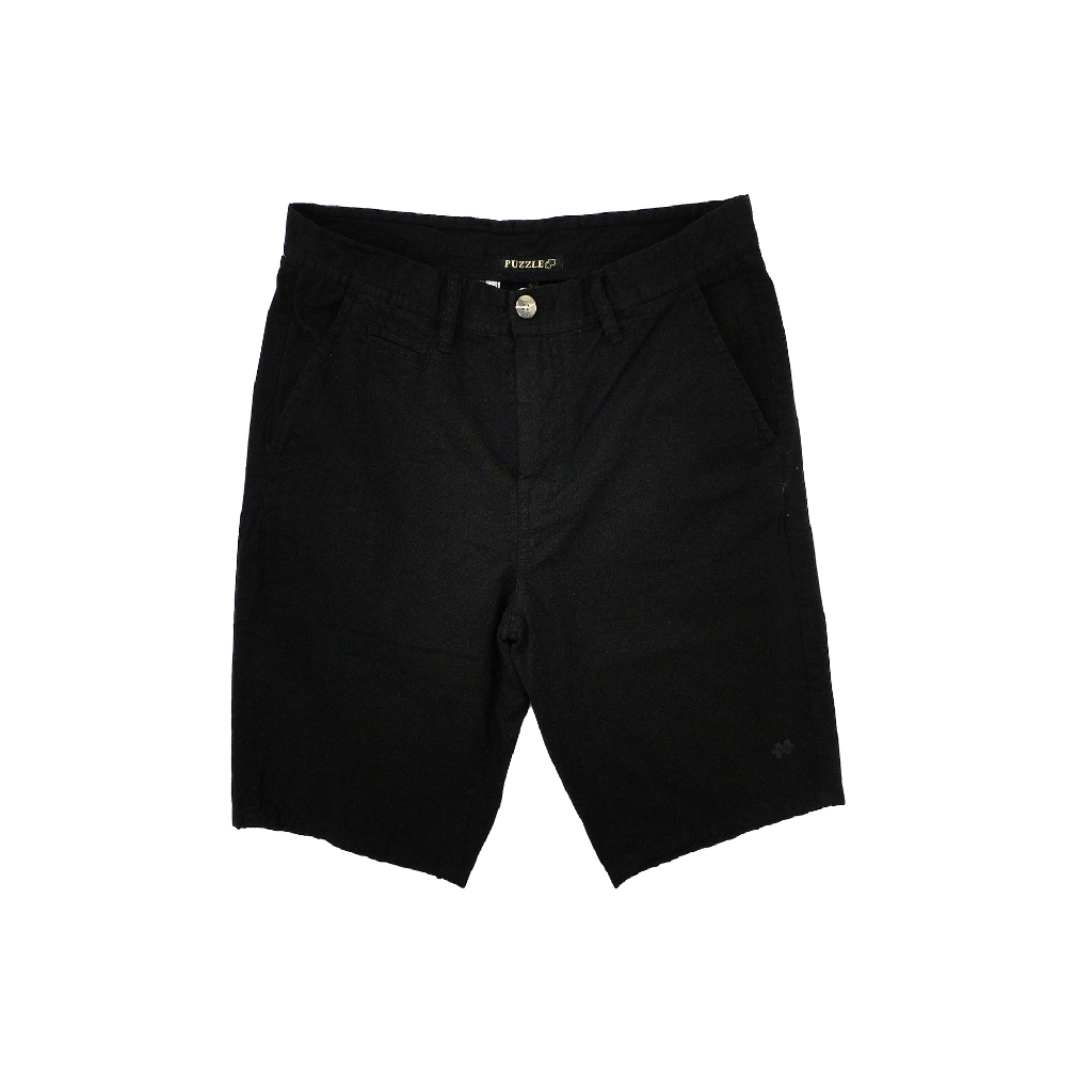 Bermuda Masculina em Sarja Tecido Algodão Premium - não esgarça - Modelagem Tradicional - Preto - Branco - Verde