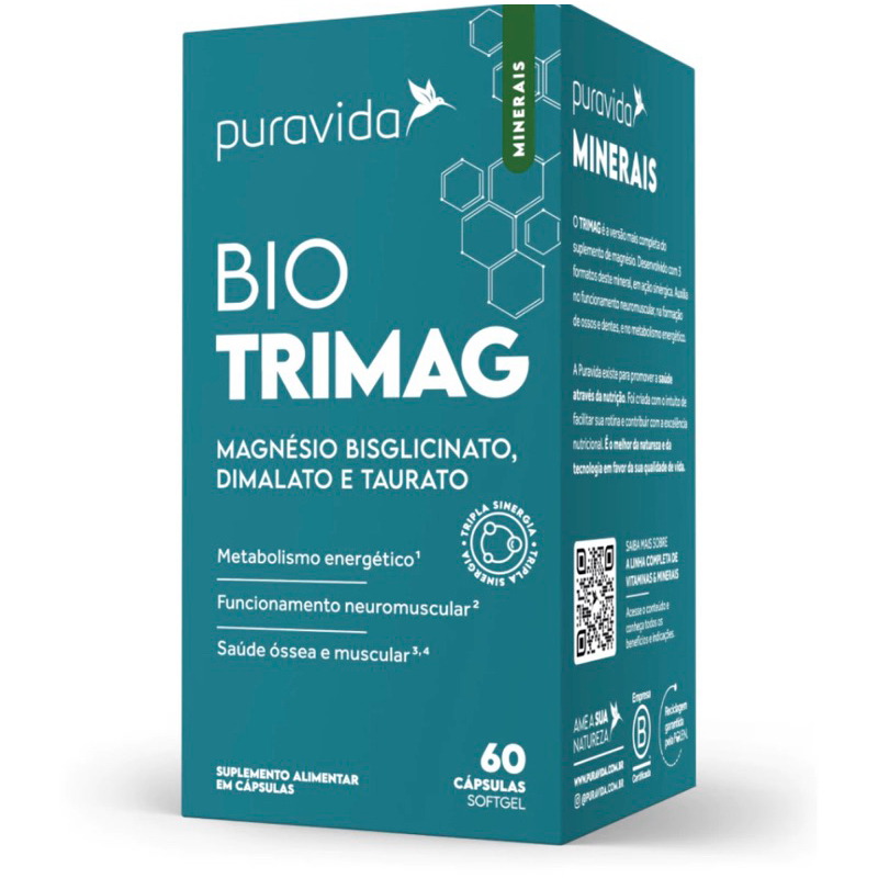BioTrimag Pura Vida 60caps em Oferta na Shopee