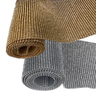 Manta de Strass 10 Fileiras x 1,2m Cristal Com Dourado Alto Brilho Original em Oferta na Shopee