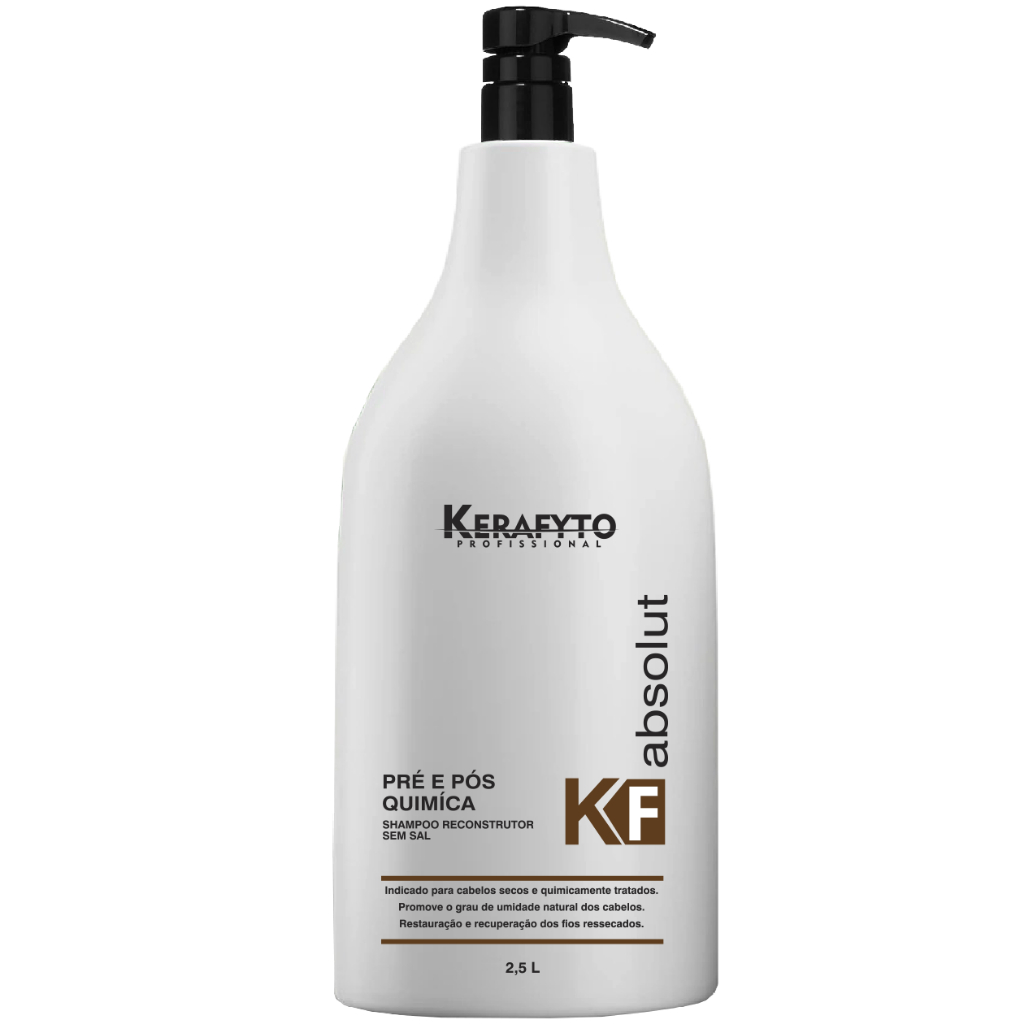 Shampoo Absolut Kerafyto Profissional De 2.5 Litros Para Lavatórios, Rende Mais De 180 Aplicações em Oferta na Shopee