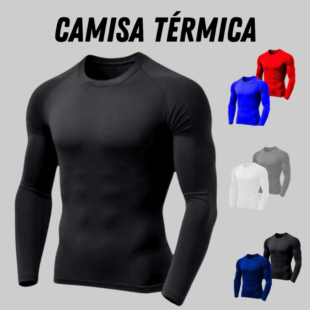 Camisa Térmica Unissex Segunda Pele proteção Uv50+