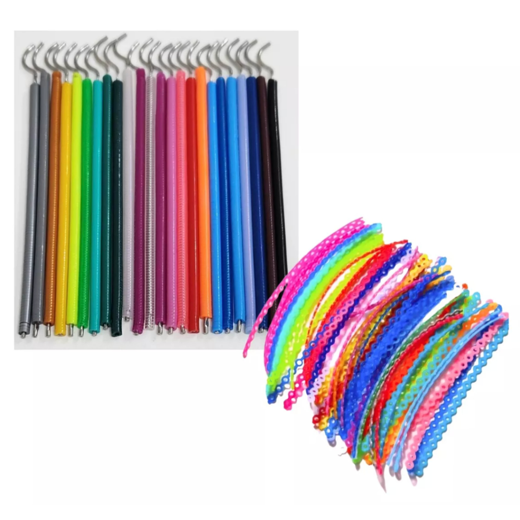 100 Gominhas para Aparelho Ortodôntico + 1 Par de Liguinhas Trançadas - Borrachinha Aparelho Fixo em Oferta na Shopee