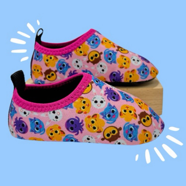 Sapatinho Calce Facil Meia Sapatilha Antiderrapante Bebê BOLOFOFOS Rosa