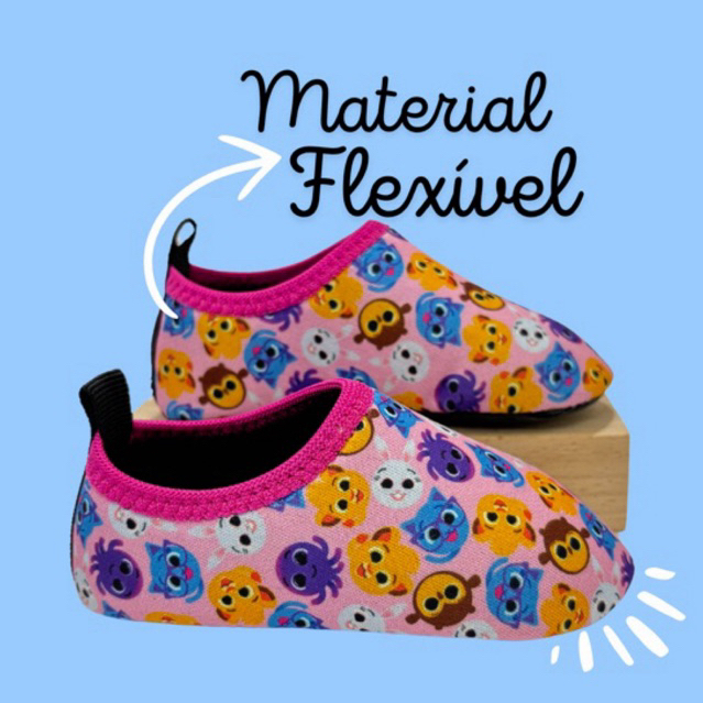 Sapatinho Calce Facil Meia Sapatilha Antiderrapante Bebê BOLOFOFOS Rosa em Oferta na Shopee