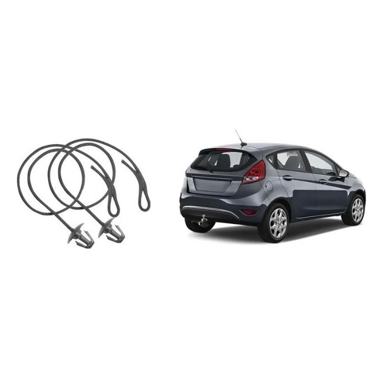 Par Cordão Corda Alça P/ Bagagito Tampão New Fiesta 14/19