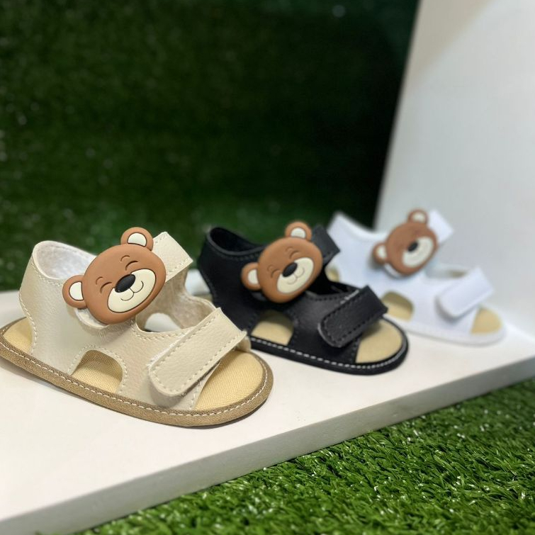 Sapato de bebe menino sandália infantil papete urso em Oferta na Shopee