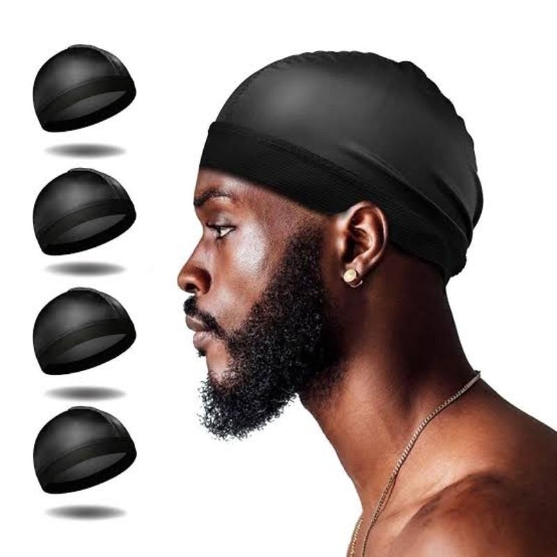 Kit 2 Cap Waves, Touca De Pressão Wave  Cabelo Afro Ondas Boné Sem Aba, Touca, Nero, Boné,Cabelo Unissex
