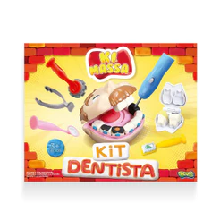 Ki Massa Dentista Massinha de Modelar Infantil Kit Dentista Sunny Original