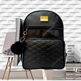 Mochila Feminina Bolsa Mochilinha Blogueirinha da Moda + Chaveiro Pompom em Oferta na Shopee