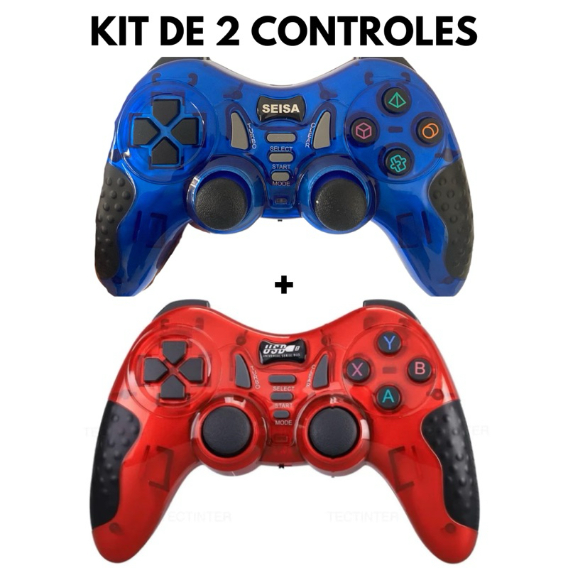 kit De Controles sem fio para PC, Ps3, ps2 PS1 Celular Android, Tablete e Box Tv. SMart TV