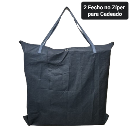 Bolsa Sacola Sacolão Jeans 1,20x1,20m Extra Grande Sacoleiro Sacoleira Mudança Viagem Reforçada