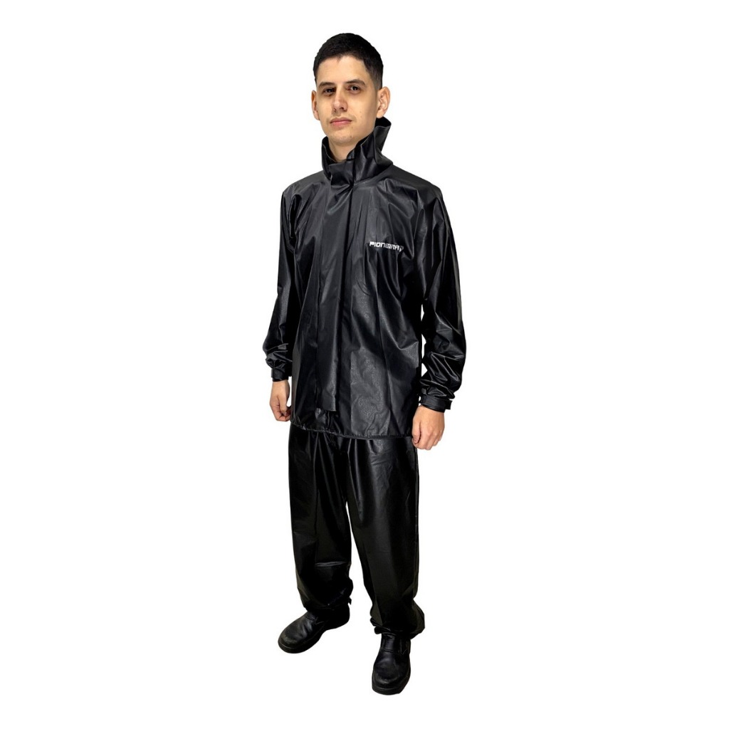 Capa de Chuva Conjunto Completo Pvc Combate Pioneira Para Motoqueiro Adulto