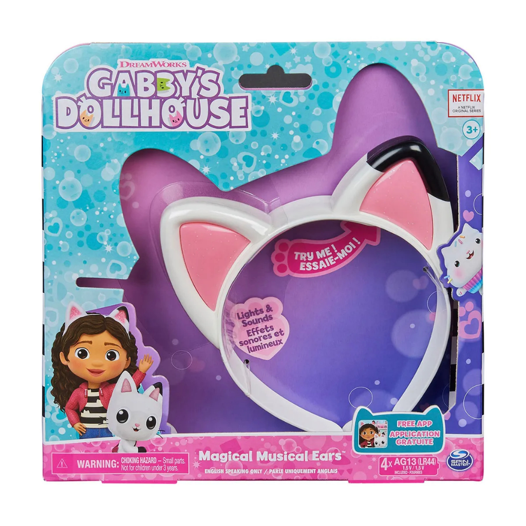 Tiara Orelhas Mágicas Musical E Luz - Gabbys Dollhouse Sunny Original