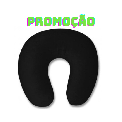 Almofada Travesseiro Protetor P/ Pescoço Leitura, Viagem ou Descanso algodão deluxe