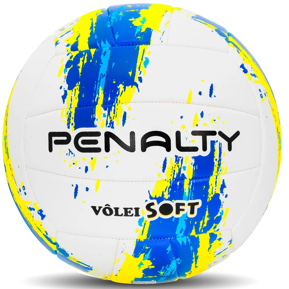 BOLA VOLEI PENALTY SOFT XXIII QUADRA Macia, gomos costurados e laminados em Micro Power