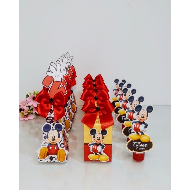Kit Personalizado Mickey/Lembrancinhas e Mimos/ Caixinhas para Aniversário