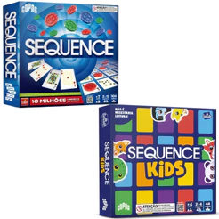JOGO DE MESA SEQUENCE COPAG BRINQUEDO DIVERSÃO FAMÍLIA CLÁSSICO KIDS GAME TABULEIRO CARTA ESTRATÉGIA