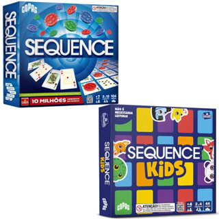 JOGO DE MESA SEQUENCE COPAG BRINQUEDO DIVERSÃO FAMÍLIA CLÁSSICO KIDS GAME TABULEIRO CARTA ESTRATÉGIA em Oferta na Shopee