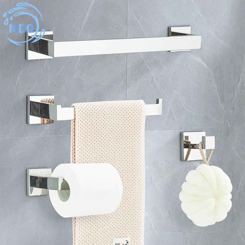 Kit De Acessórios Para Banheiro 4 Peças Chrome 40Cm/57Cm Furação Inoxidável em Oferta na Shopee