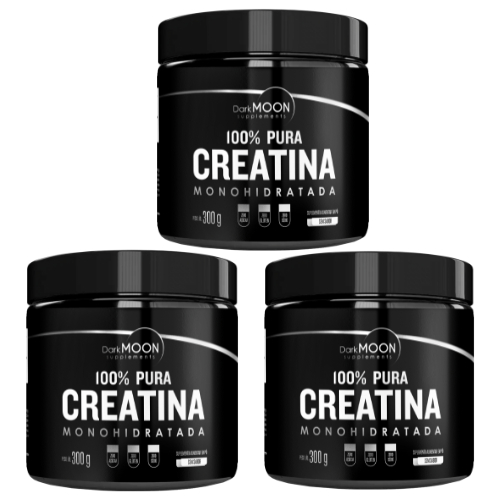 Kit 3x Creatina Monohidratada 300g DarkMoon