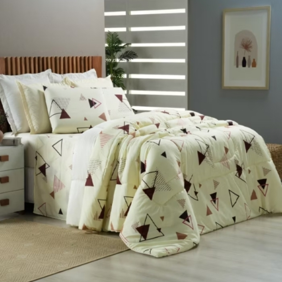 EDREDOM DUPLA FACE CASAL AVULSO ESTAMPA SORTIDA