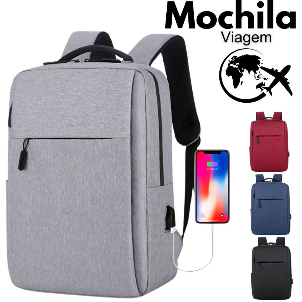 Mochila mala De Viagem A bordo Grande Impermeável Antifurto Casual Trilha Notebook Avião