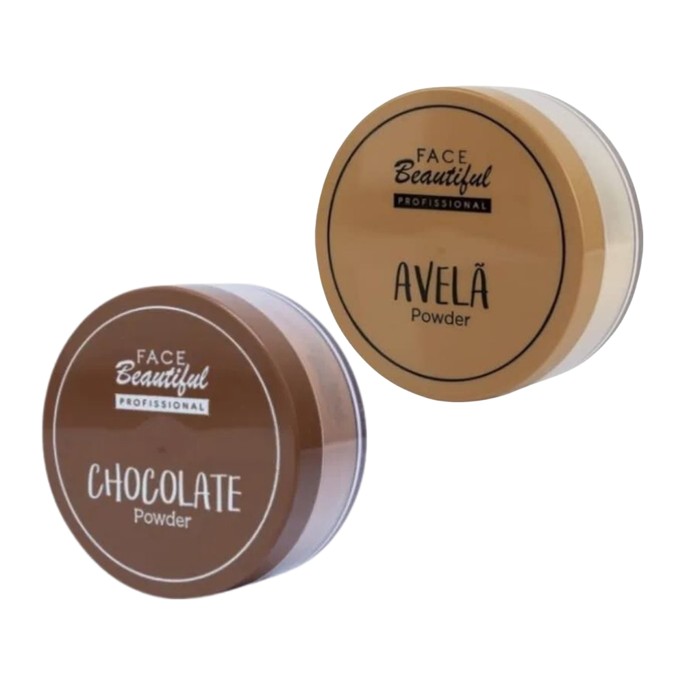 Pó Chocolate ou Avelã Powder - Face Beautiful em Oferta na Shopee