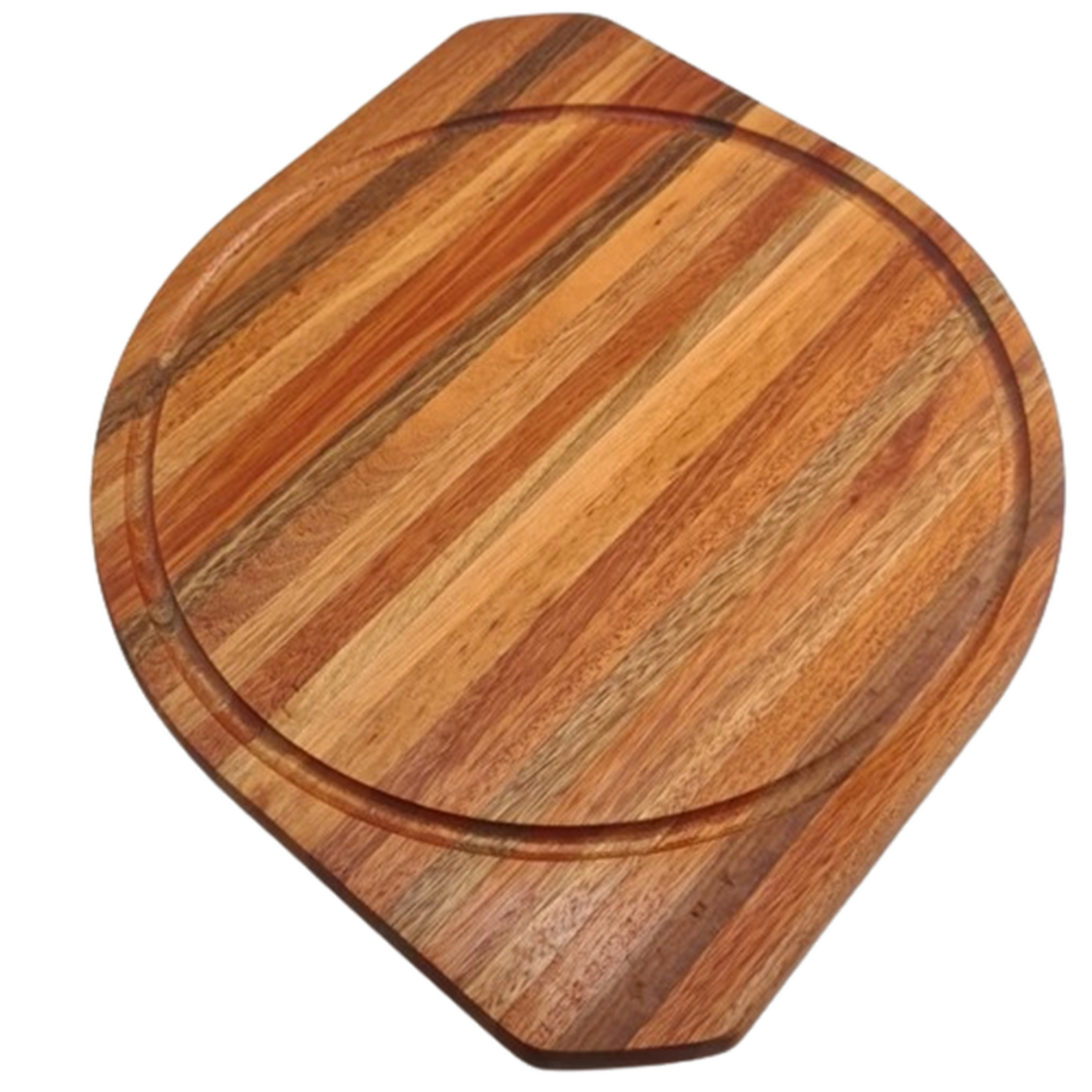 Prato para pizza 38x47x2,5 Cm. Com pegadores/Canaleta - Eucal. com Selador