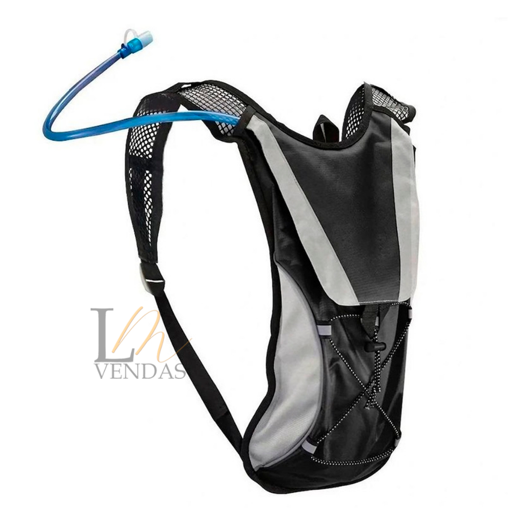Kit Mochila Hidratação Térmica Com Refil 2 Litros + Farol Lanterna Bike Led Recarregável 300 Lumens