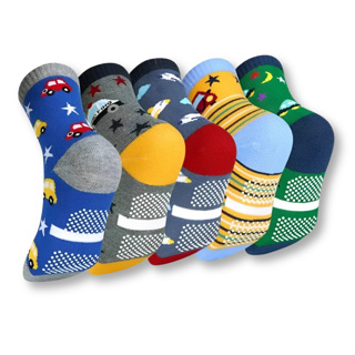 Kit 6 Pares Meia Infantil Menino Cano Médio Super Antiderrapante Estampas Sortidas em Oferta na Shopee