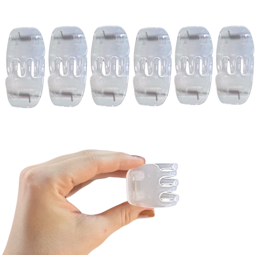 12 Piranhas Grandes Muda de Cor no Sol Leitosas Prendedor Tridente Para Cabelo em Oferta na Shopee