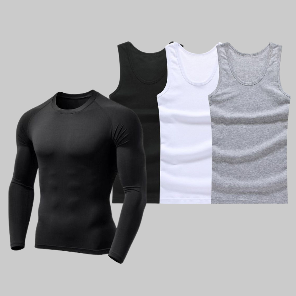 Kit Com Regata Canelada Básica + Camisa Térmica