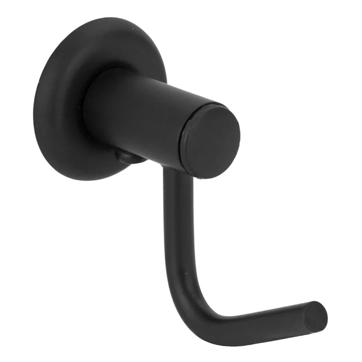 Porta Toalha Preto Cabide Simples Para Banheiro em Oferta na Shopee