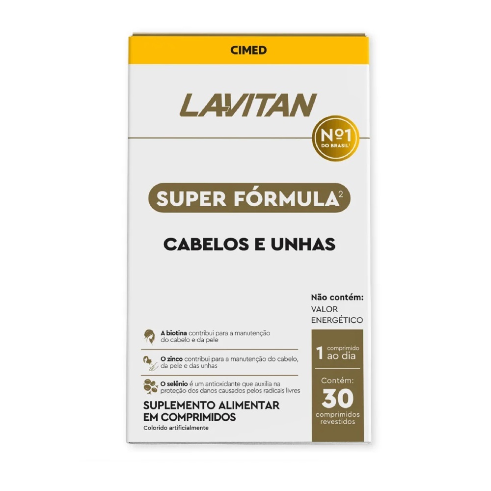 Lavitan Cabelos e Unhas Super Formula C/30 Dourado — R$ 34,98 em Shopee, 42% OFF